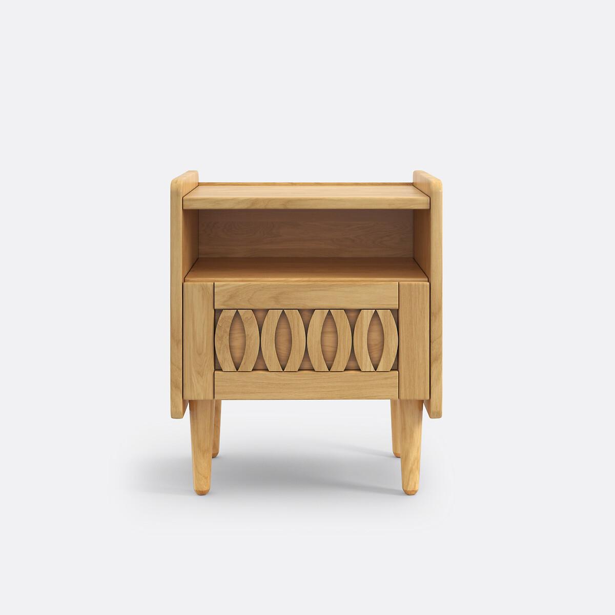 Malu Vintage Oak Bedside Table – image 3