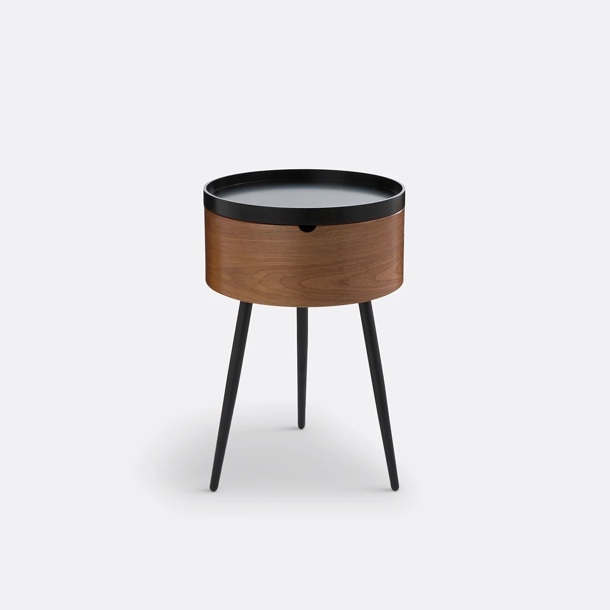 Orteo Walnut Veneer Bedside Table – image 2