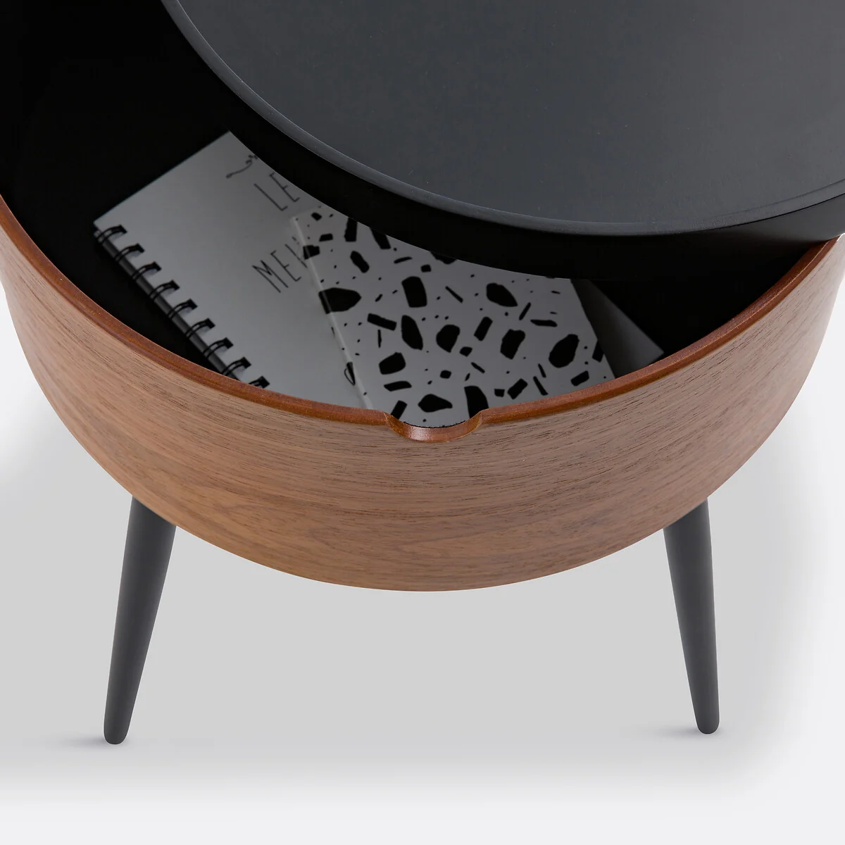 Orteo Walnut Veneer Bedside Table – image 5
