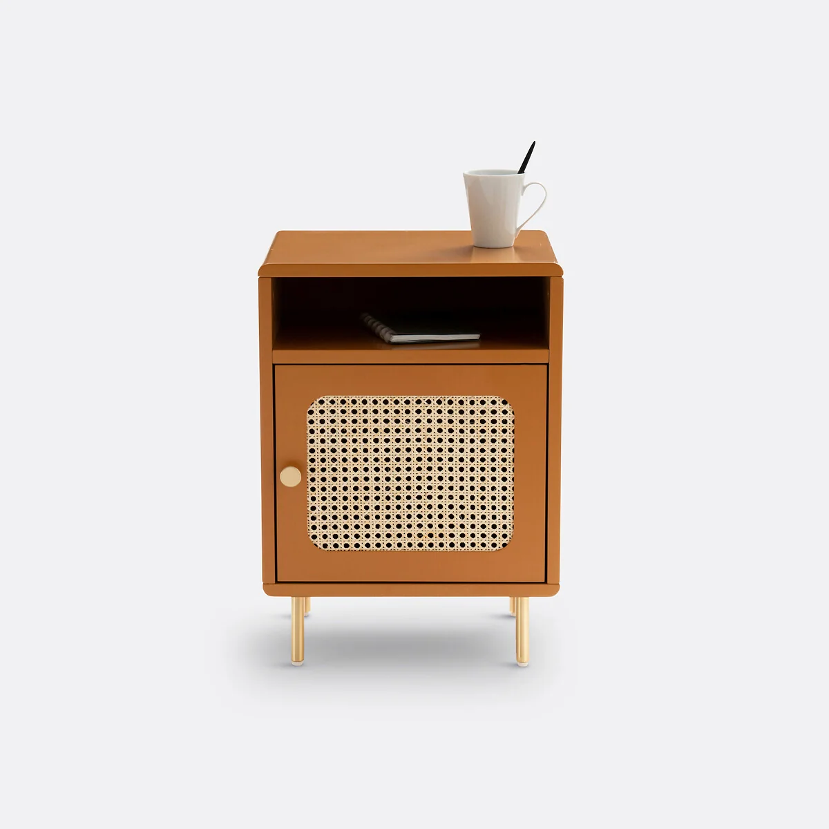 Redpop Bedside Table with Rattan Door – image 3