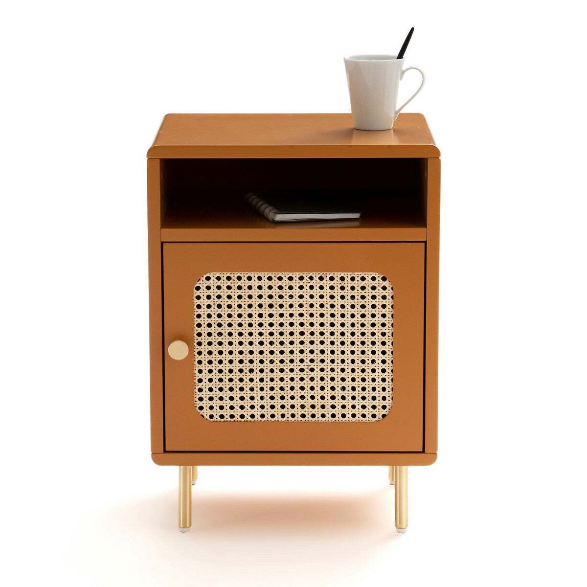 Redpop Bedside Table with Rattan Door – image 2