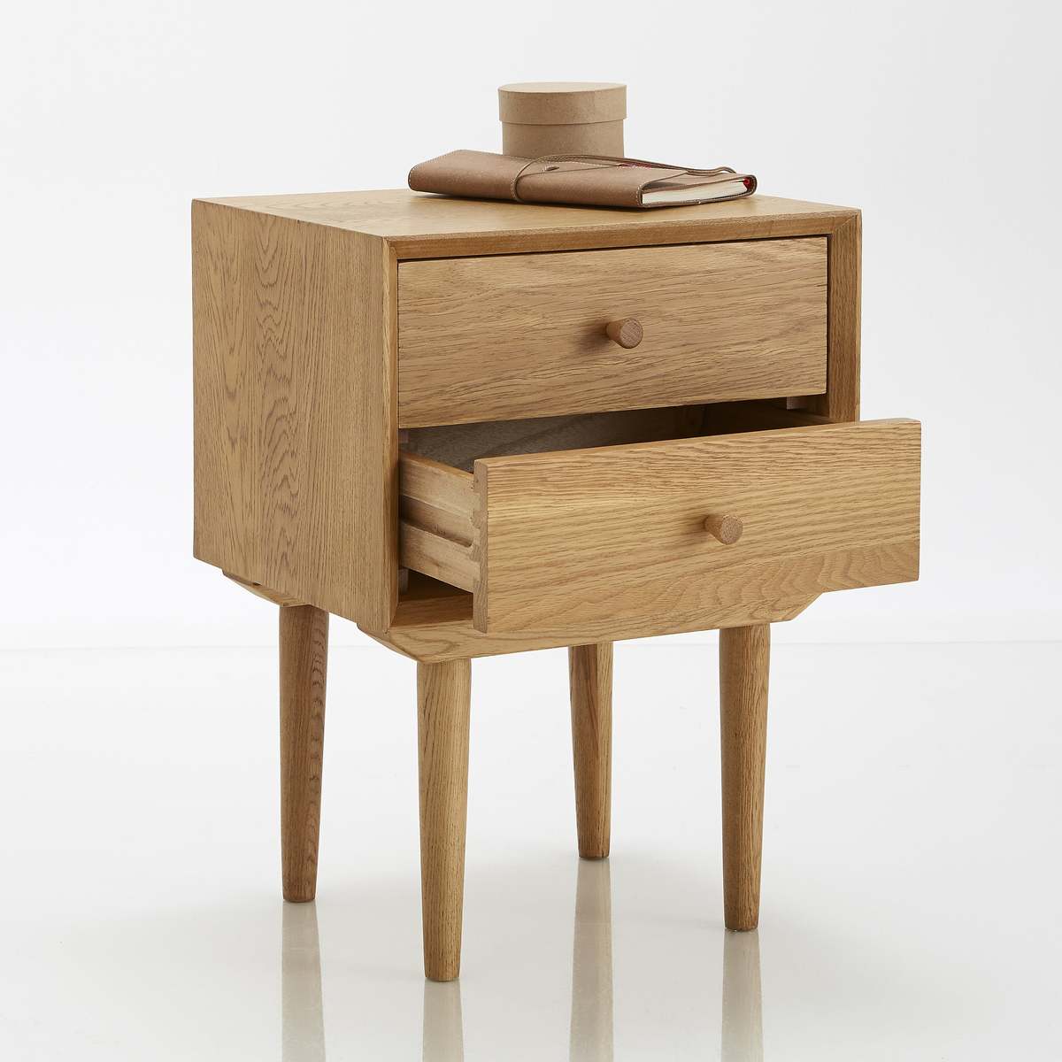 QUILDA 2 Drawer Retro Bedside Table – image 2