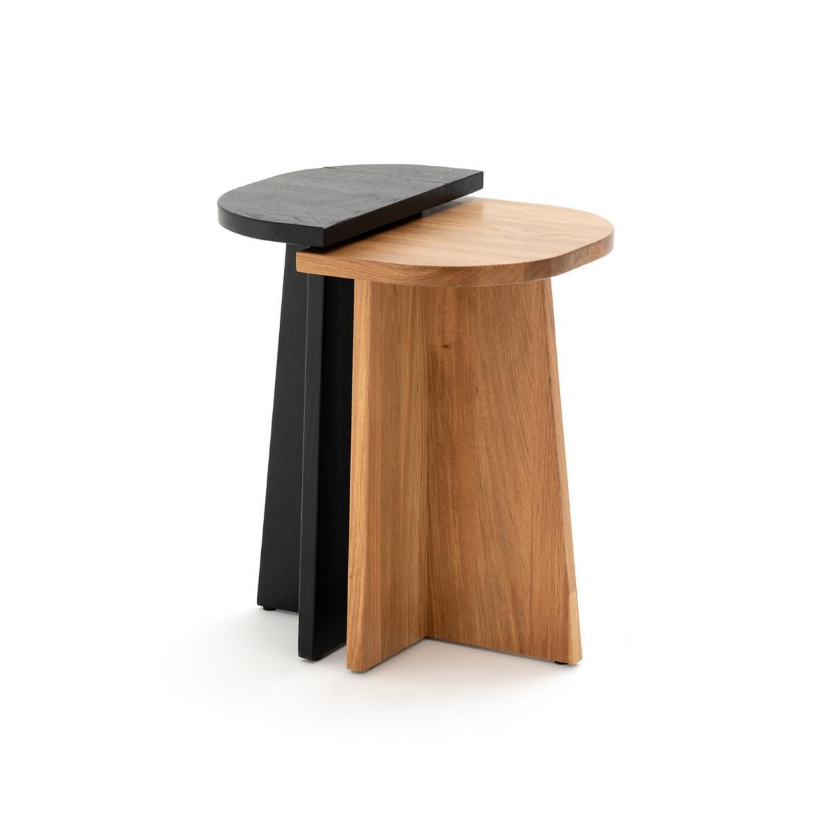 Budi Set of 2 Bedside Tables in Solid Oak – image 2
