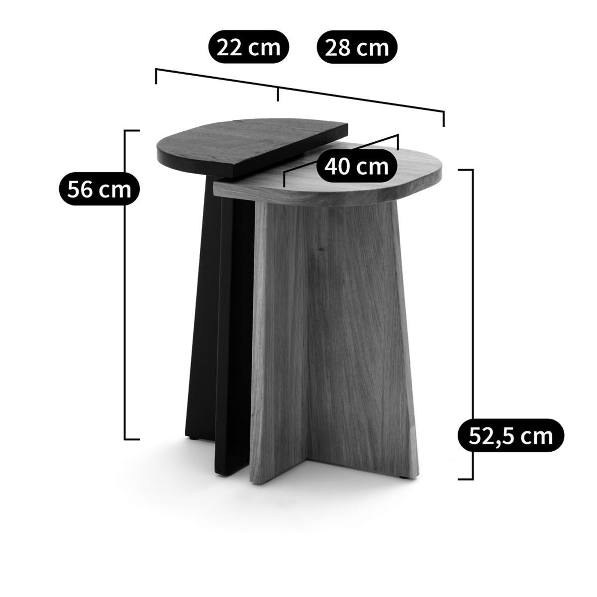 Budi Set of 2 Bedside Tables in Solid Oak – image 10