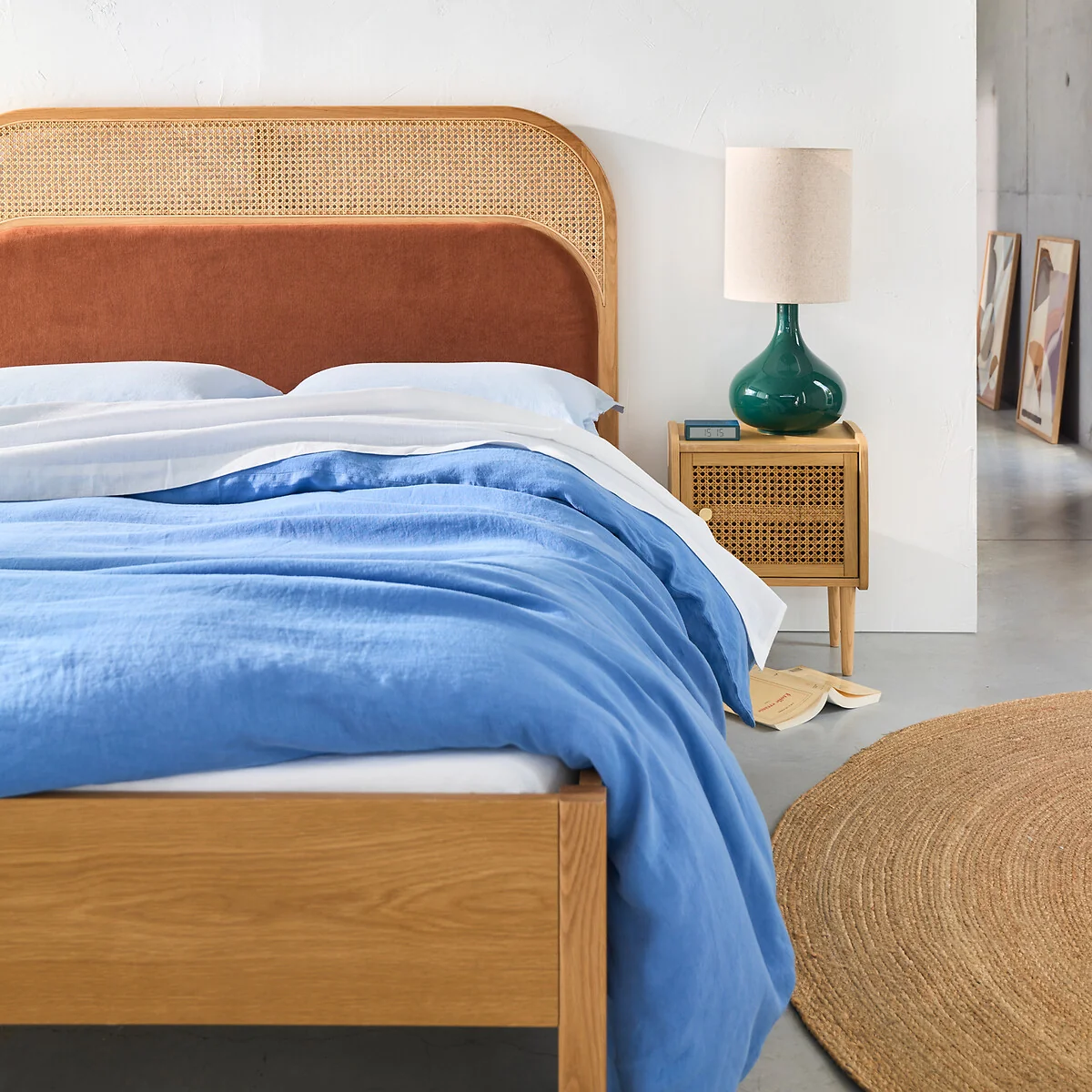 Tempa Bedside Table with 1 Rattan Door – image 2