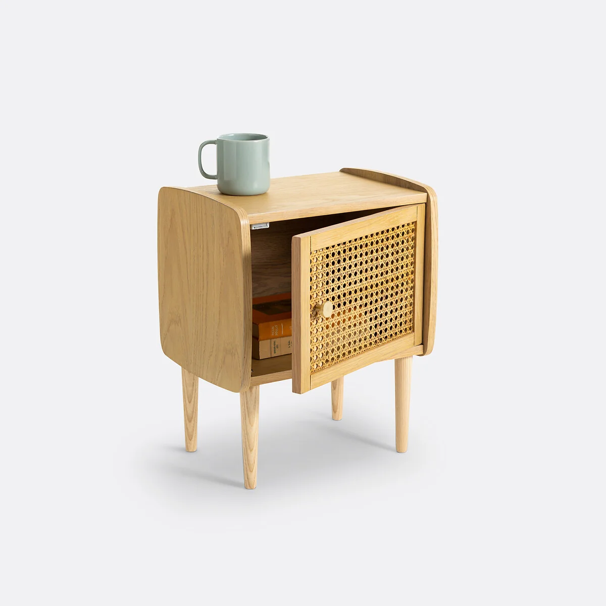 Tempa Bedside Table with 1 Rattan Door – image 3
