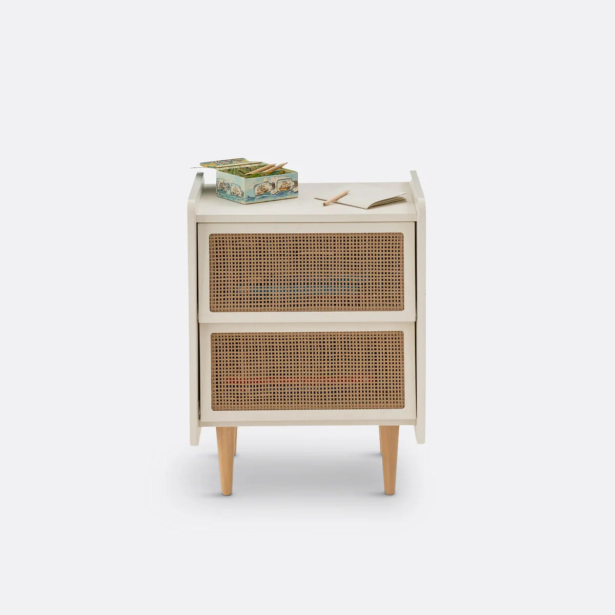 Kaya Bedside Table with 2 Cane Drawers – image 4