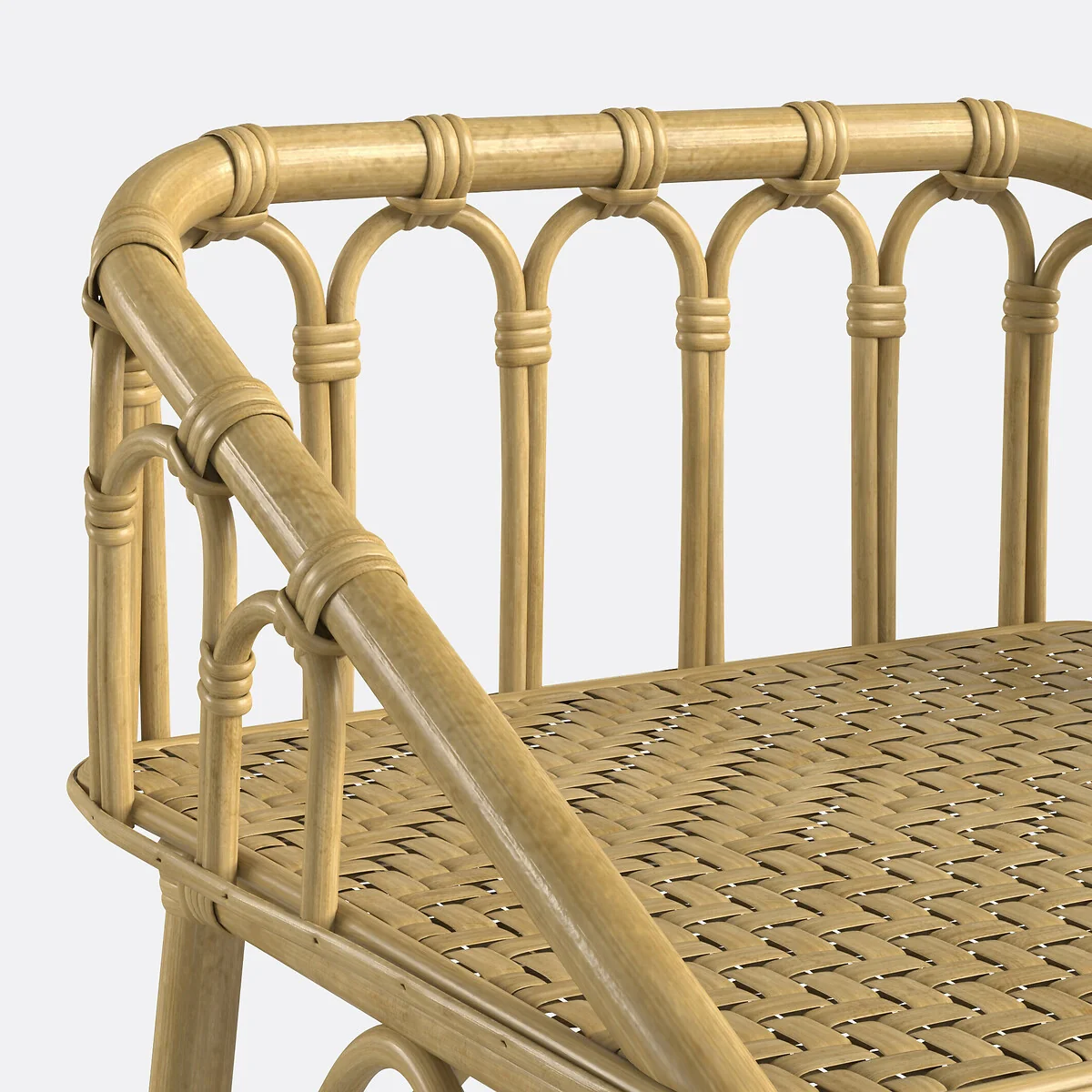 Malu Vintage Rattan Bedside Table – image 4