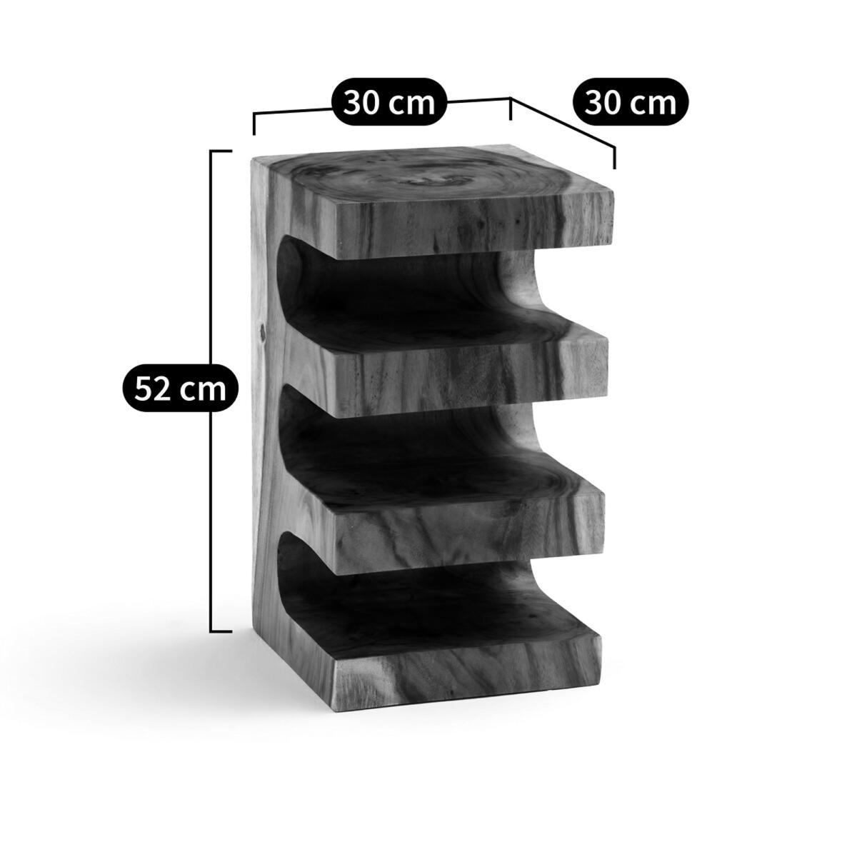 Solidus Multi-Function Bedside Table in Solid Suar Wood – image 11