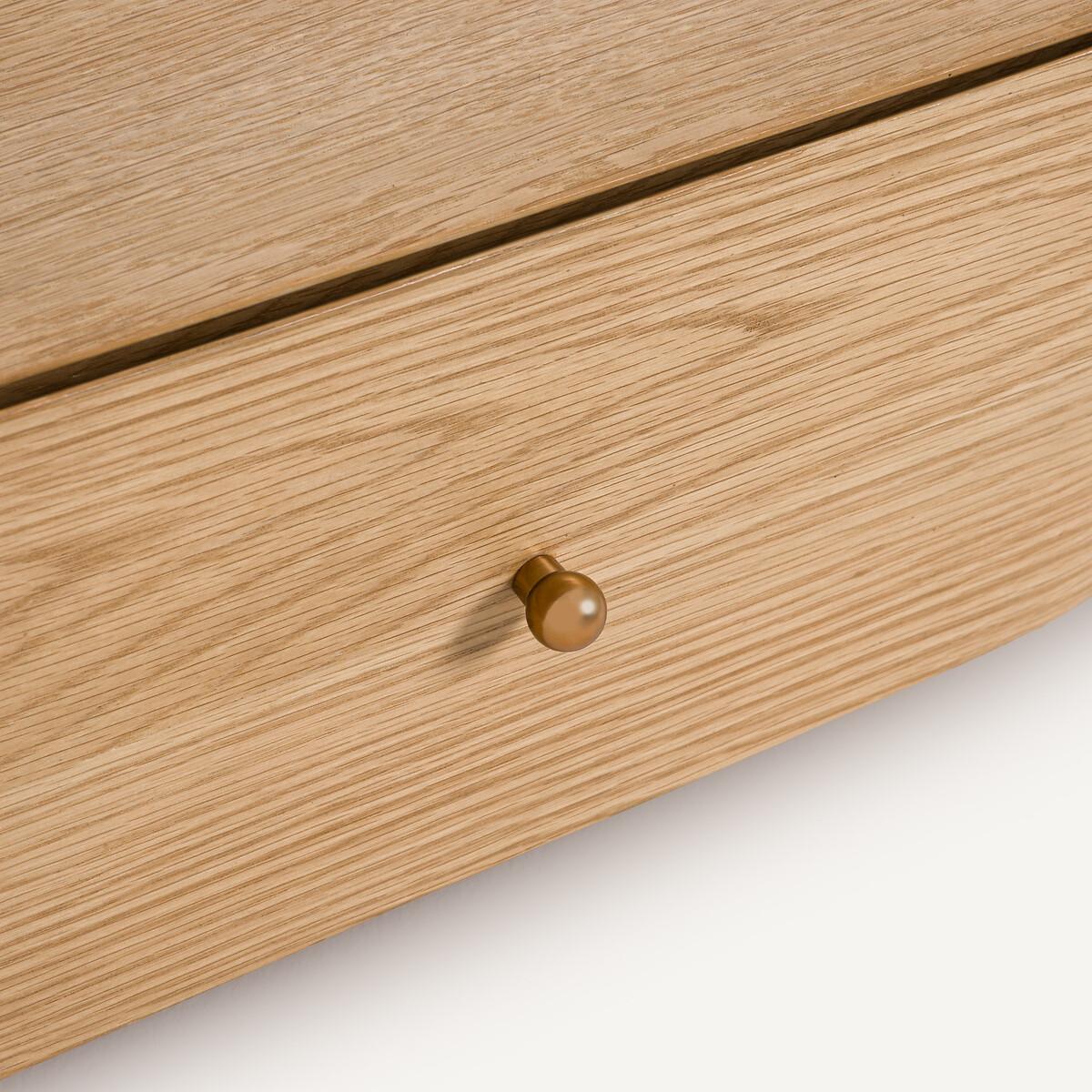 Firmo Wall-Mounted Bedside Table in Oak Veneer and Fabric – image 5
