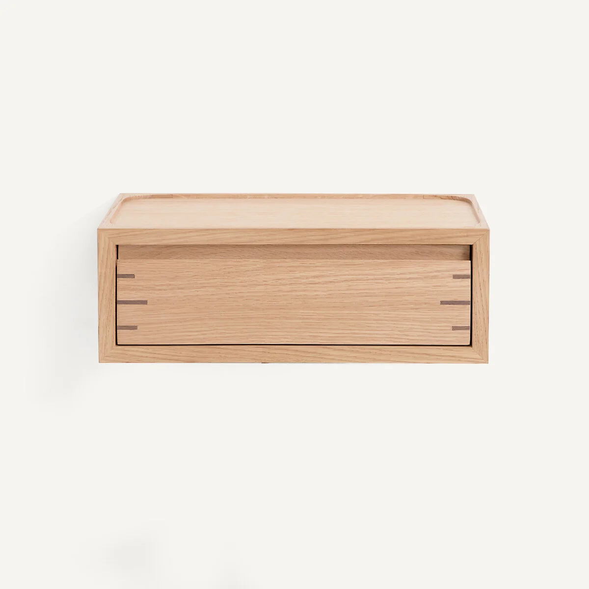 Hibashi Solid Oak/Oak Veneer Suspended Bedside Table – image 3