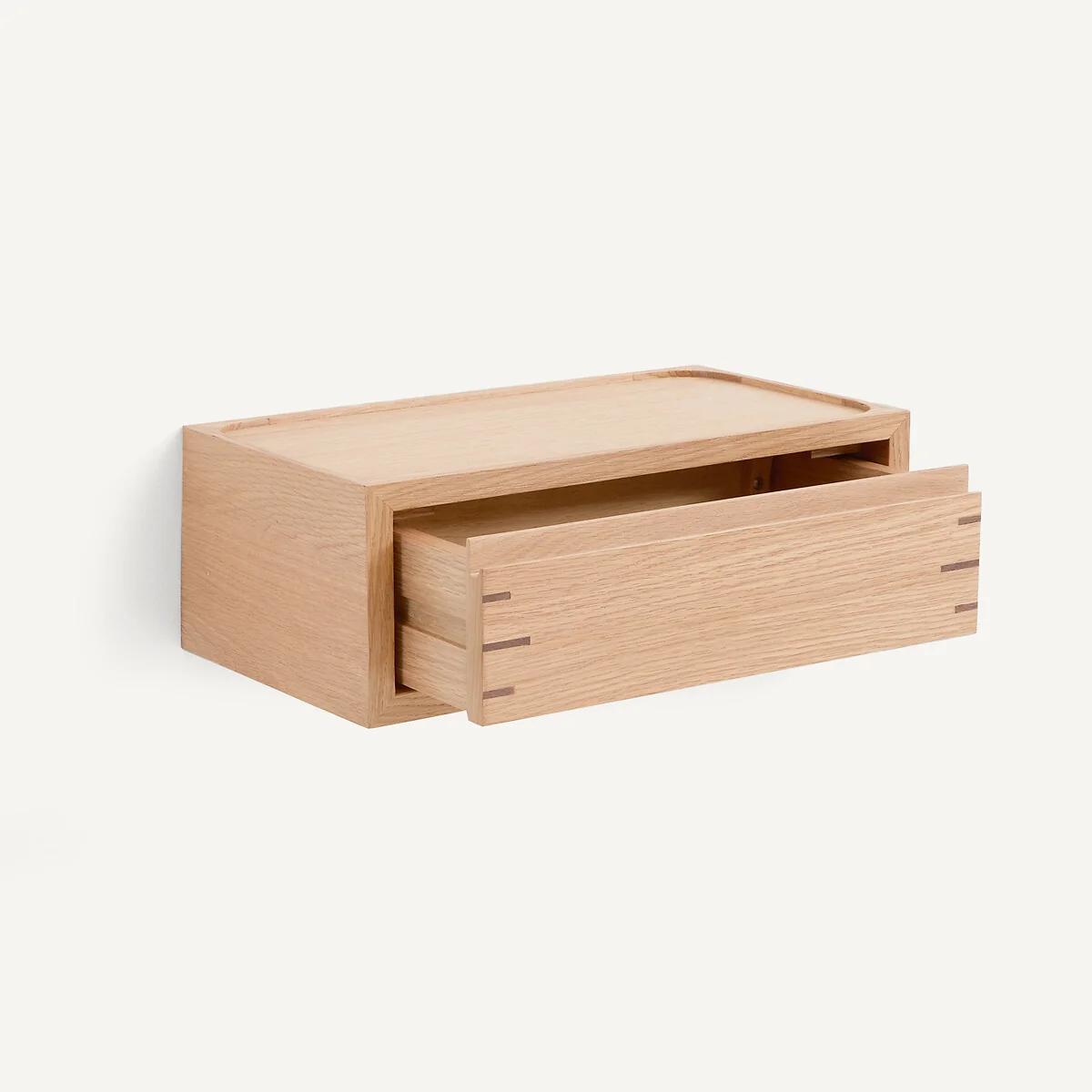 Hibashi Solid Oak/Oak Veneer Suspended Bedside Table – image 4