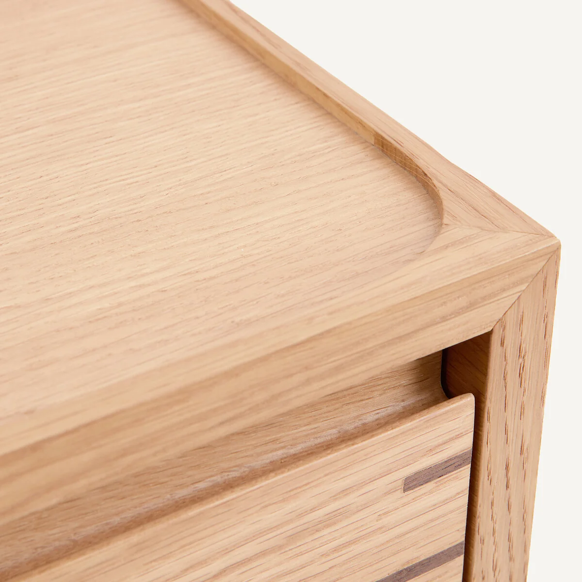 Hibashi Solid Oak/Oak Veneer Suspended Bedside Table – image 6