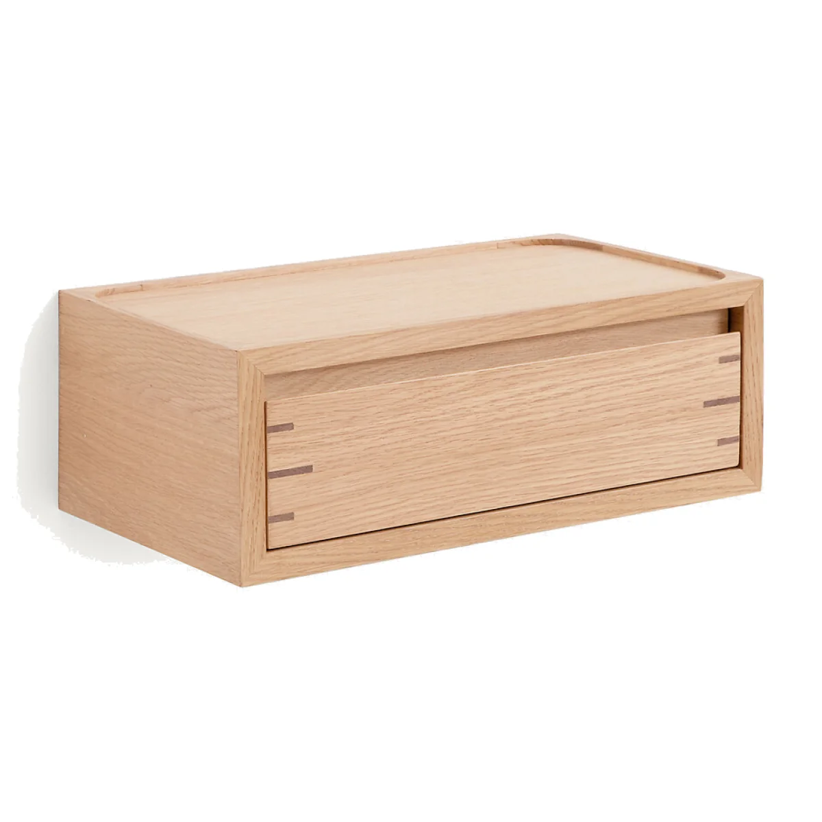 Hibashi Solid Oak/Oak Veneer Suspended Bedside Table – image 1