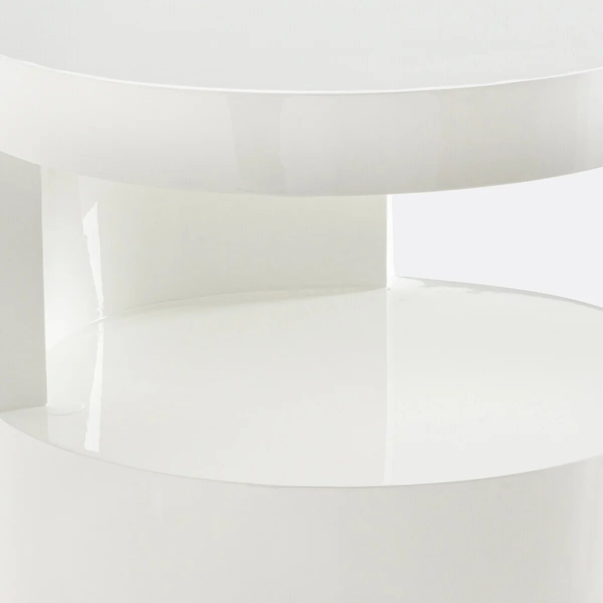 Newark Cylindrical Glossy Bedside Table – image 3