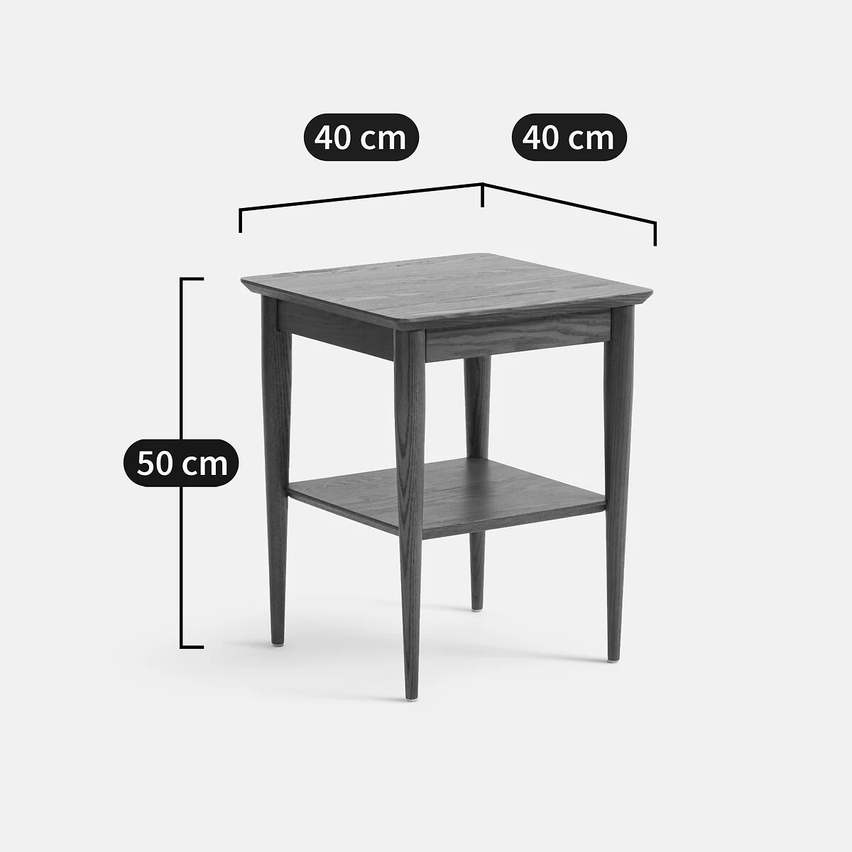 Lussan Solid/Veneer Ash Side Table/Bedside Table – image 6