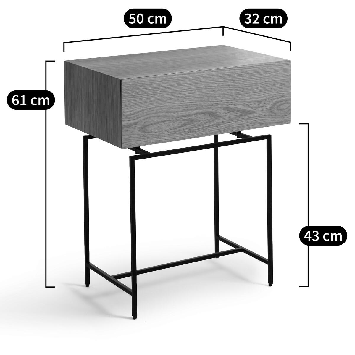 Oreko Walnut Veneered Bedside Table – image 7
