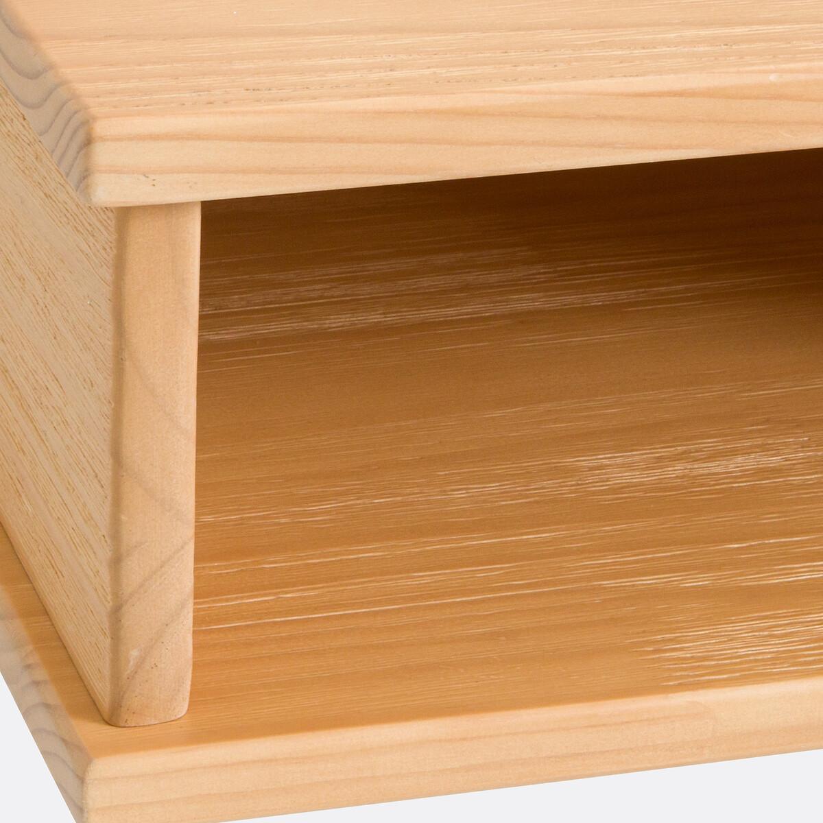 Jalun Brushed Solid Pine Wall-Mounted Bedside Table – image 4