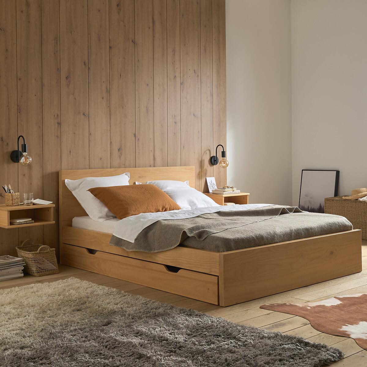 Jalun Brushed Solid Pine Wall-Mounted Bedside Table – image 5