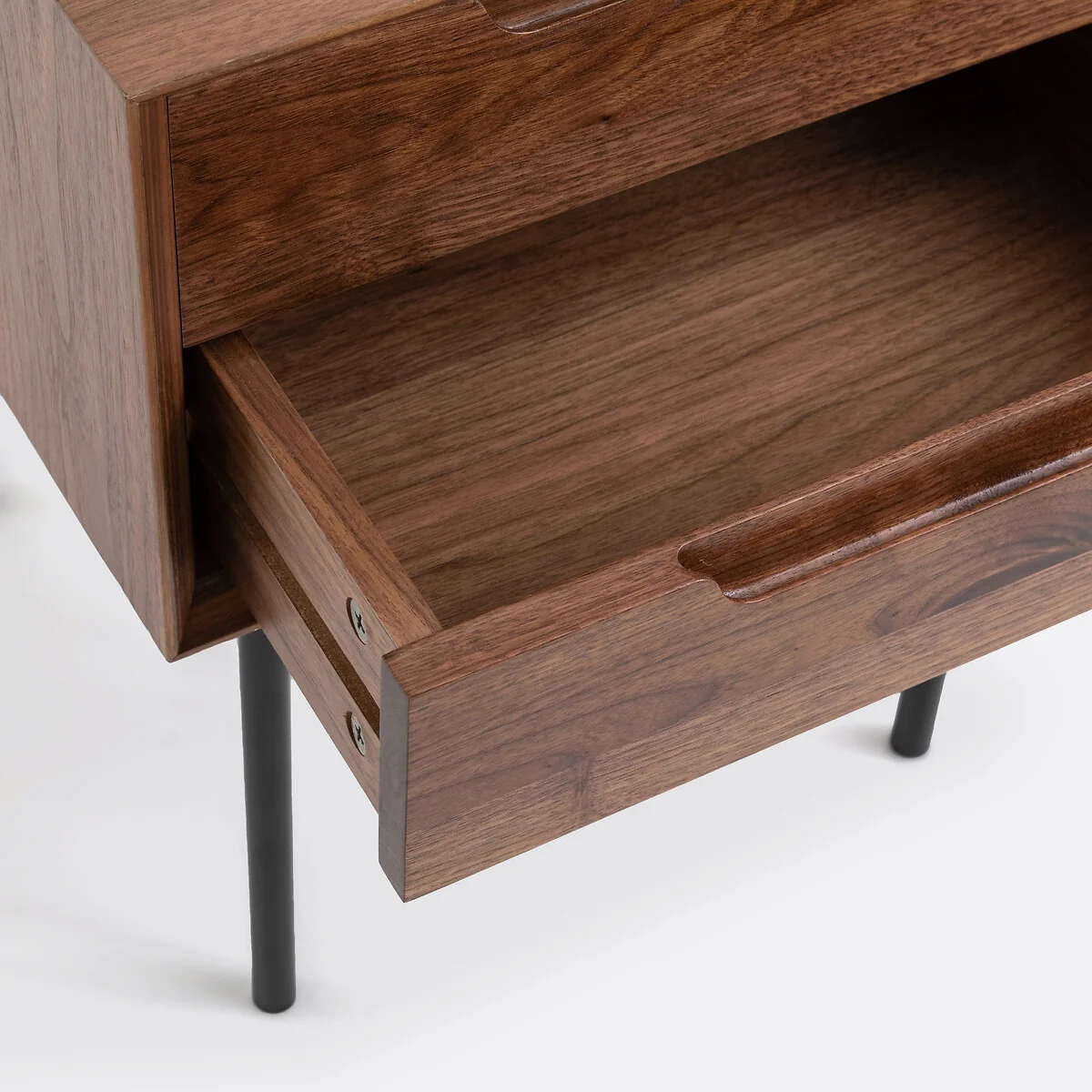 Noyeto 2-Drawer Wood & Metal Bedside Table – image 5