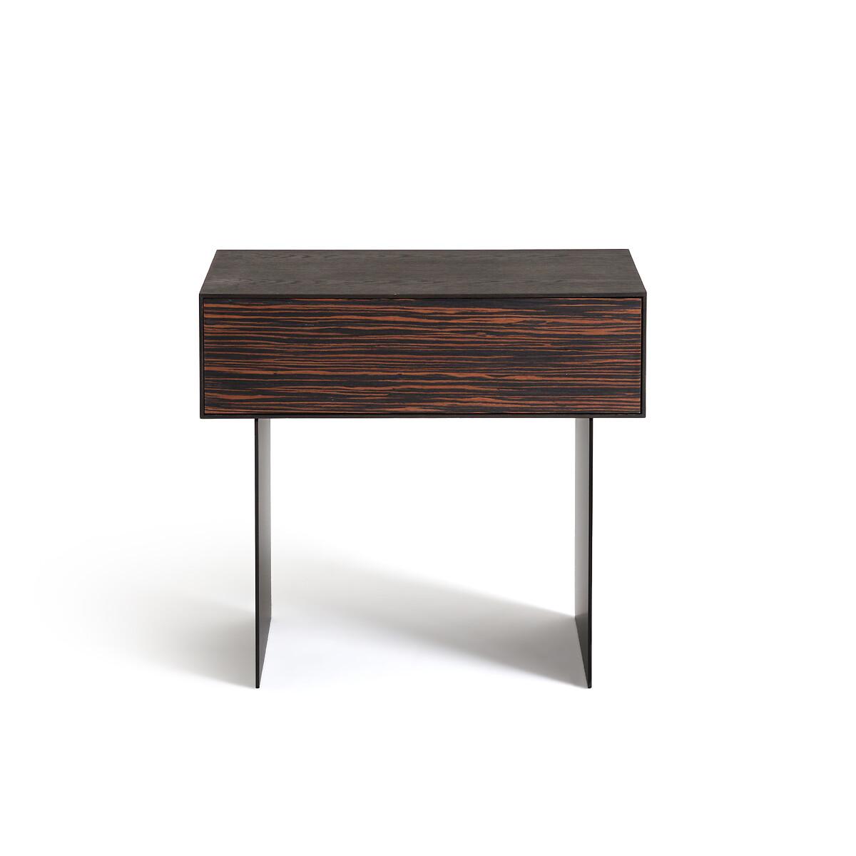Fergus Ebony, Oak and Metal Bedside Table – image 3