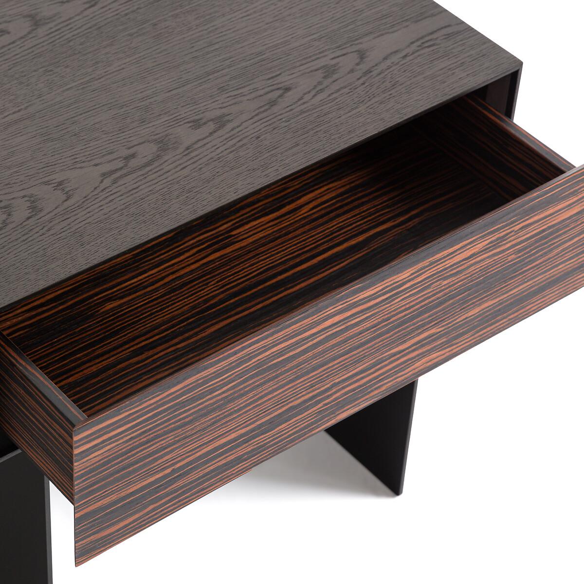 Fergus Ebony, Oak and Metal Bedside Table – image 5