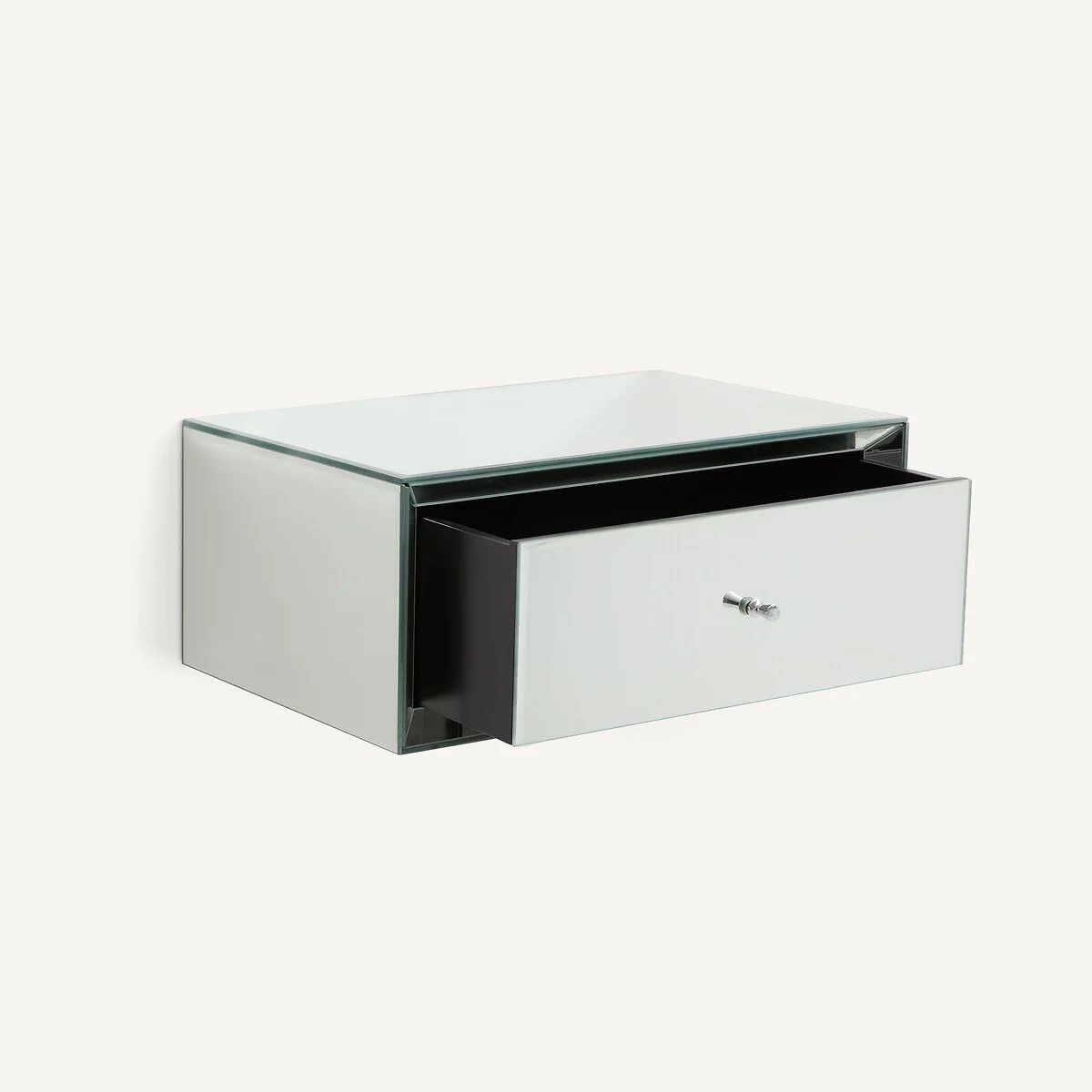 Khonsou MDF Mirrored Wall-Mounted Bedside Table – image 4