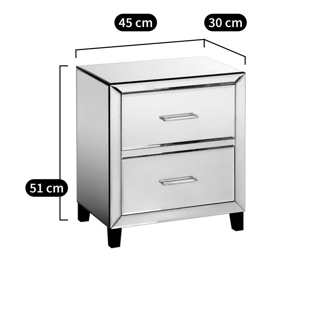 Alouette Real Mirror Bedside Table – image 3