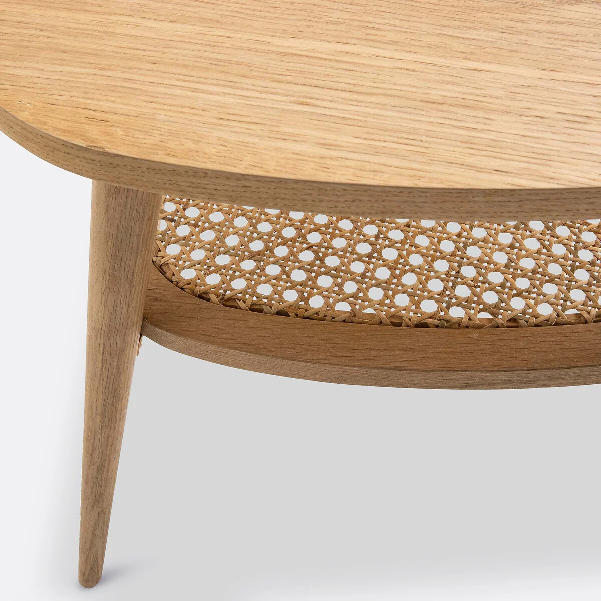 Buisseau Two-Tier Cane Bedside Table – image 3