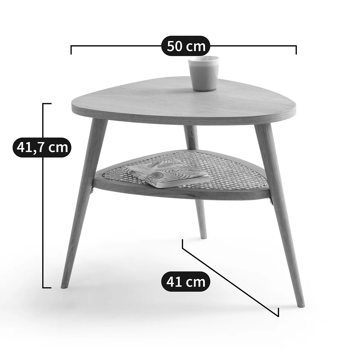Buisseau Two-Tier Cane Bedside Table – image 4