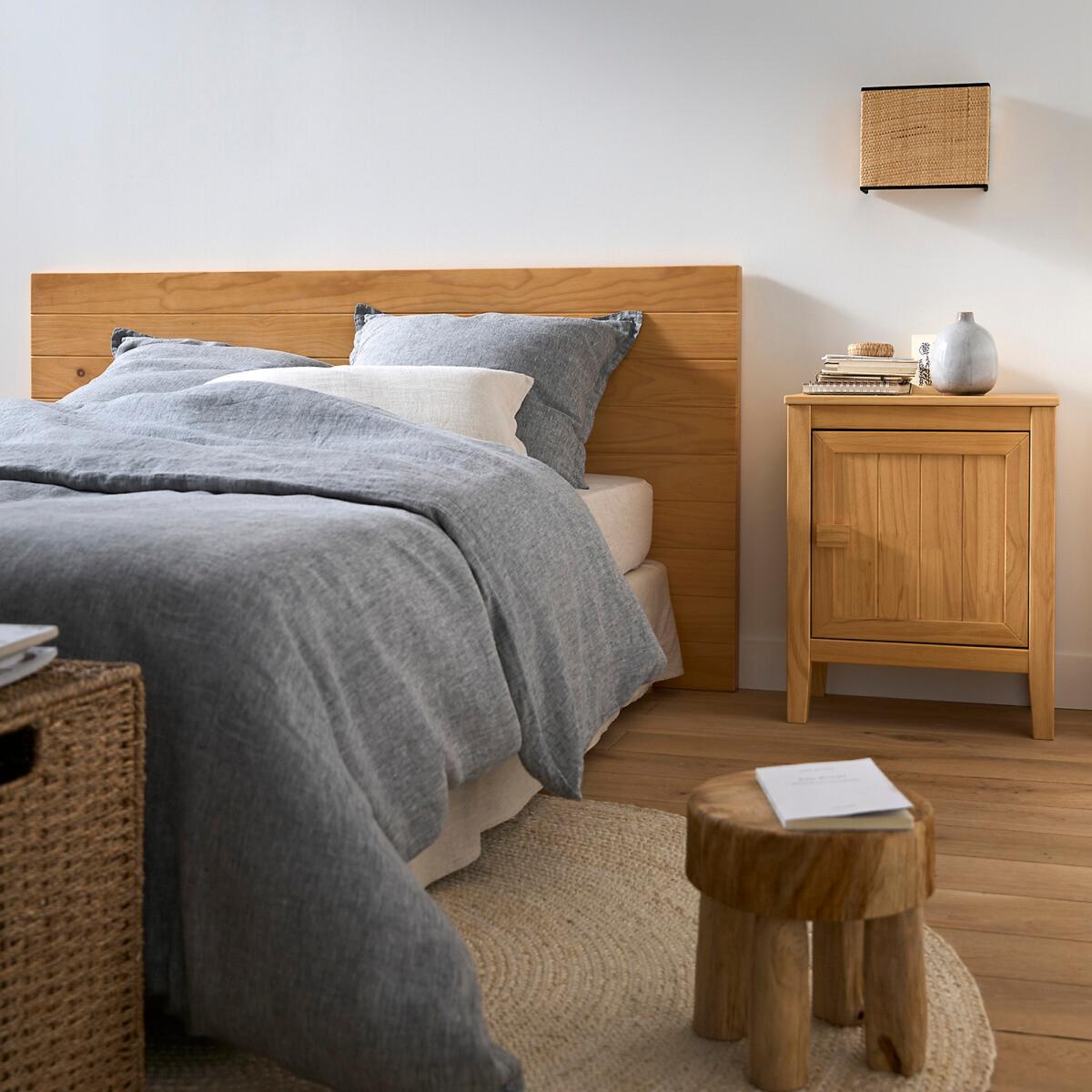 Carlos Solid Pine Cupboard Bedside Table – image 6
