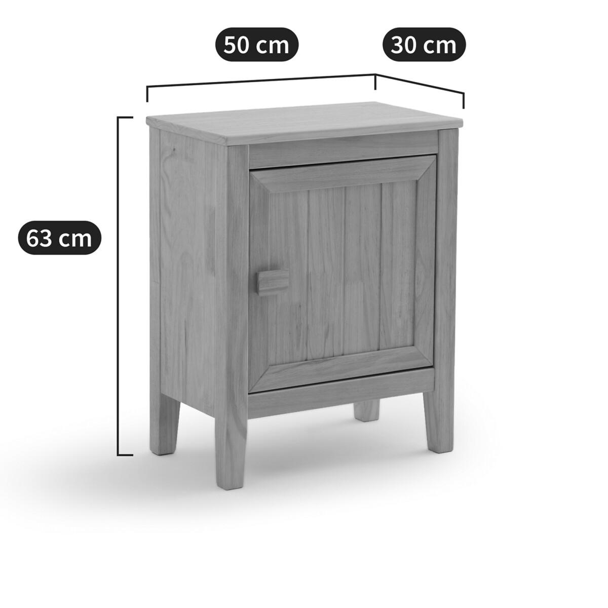 Carlos Solid Pine Cupboard Bedside Table – image 7