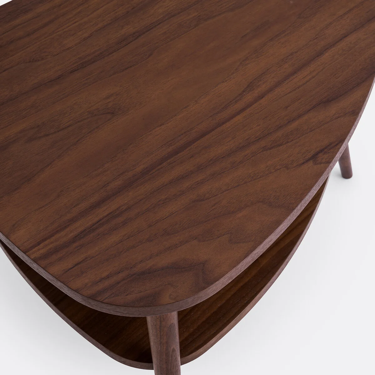 Quilda Walnut/Veneer Two-Tier Vintage Bedside Table – image 2