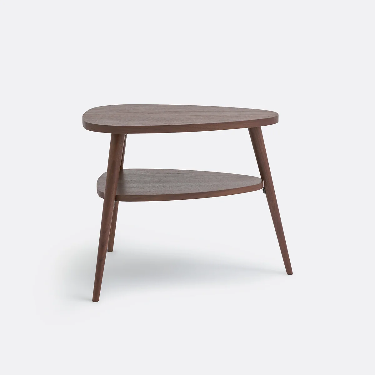 Quilda Walnut/Veneer Two-Tier Vintage Bedside Table – image 3