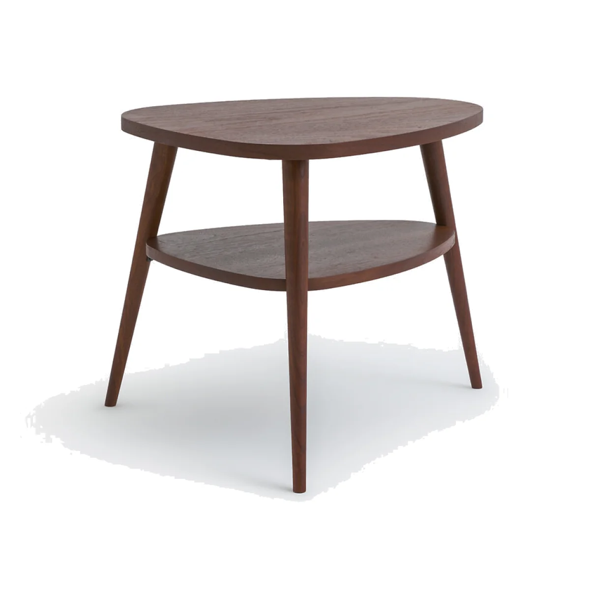Quilda Walnut/Veneer Two-Tier Vintage Bedside Table – image 1