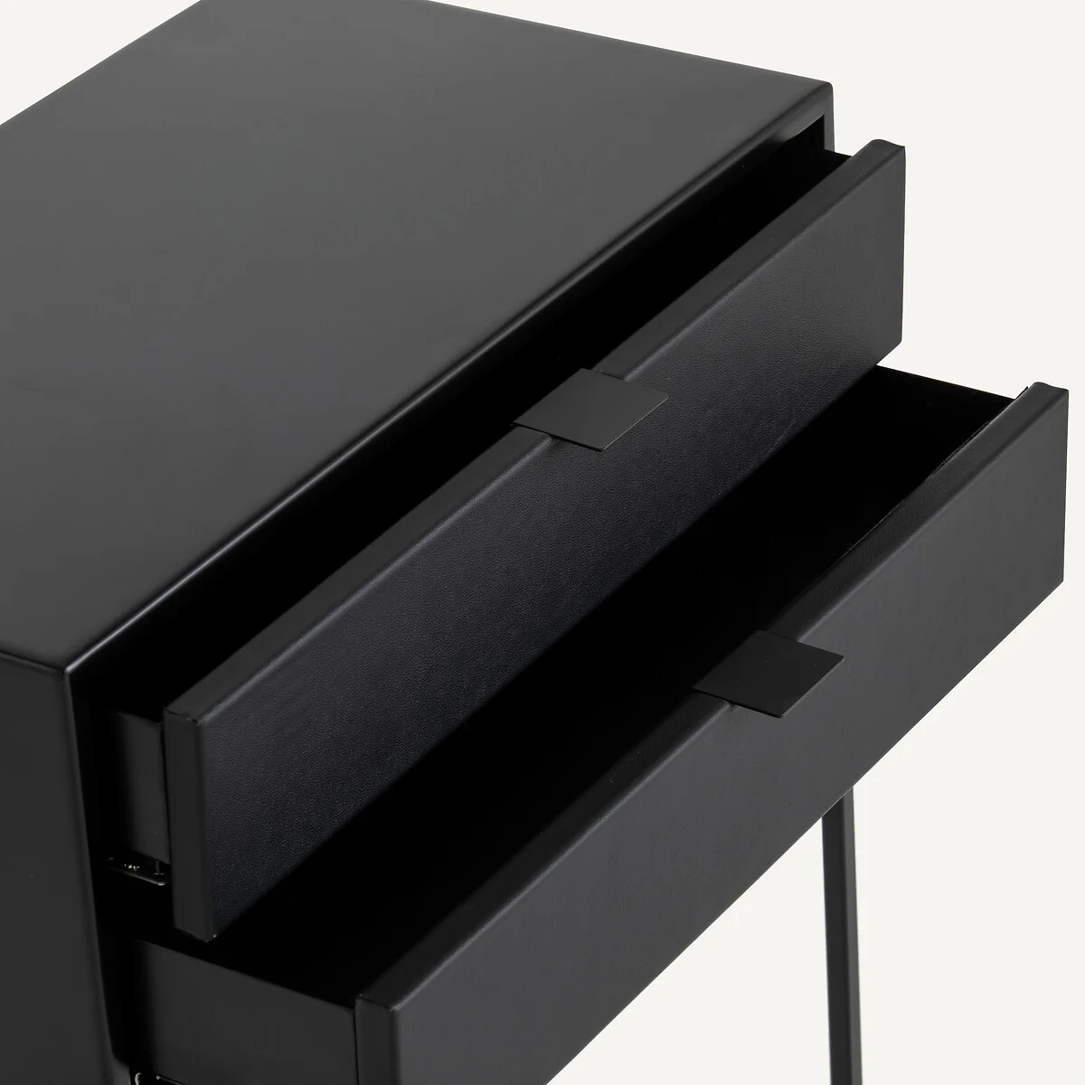 Réalto Metal & Leather Bedside Table – image 4