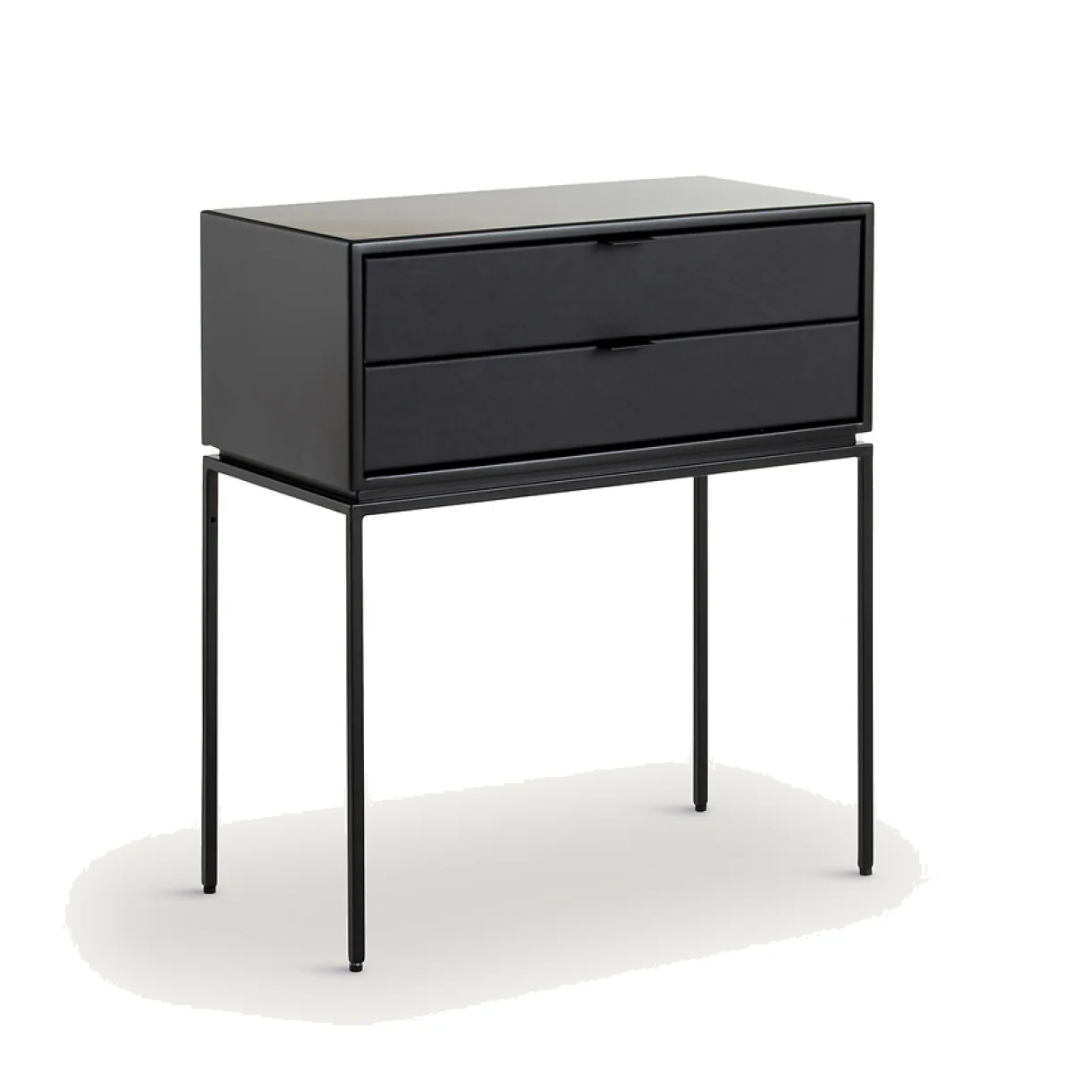 Réalto Metal & Leather Bedside Table – image 1