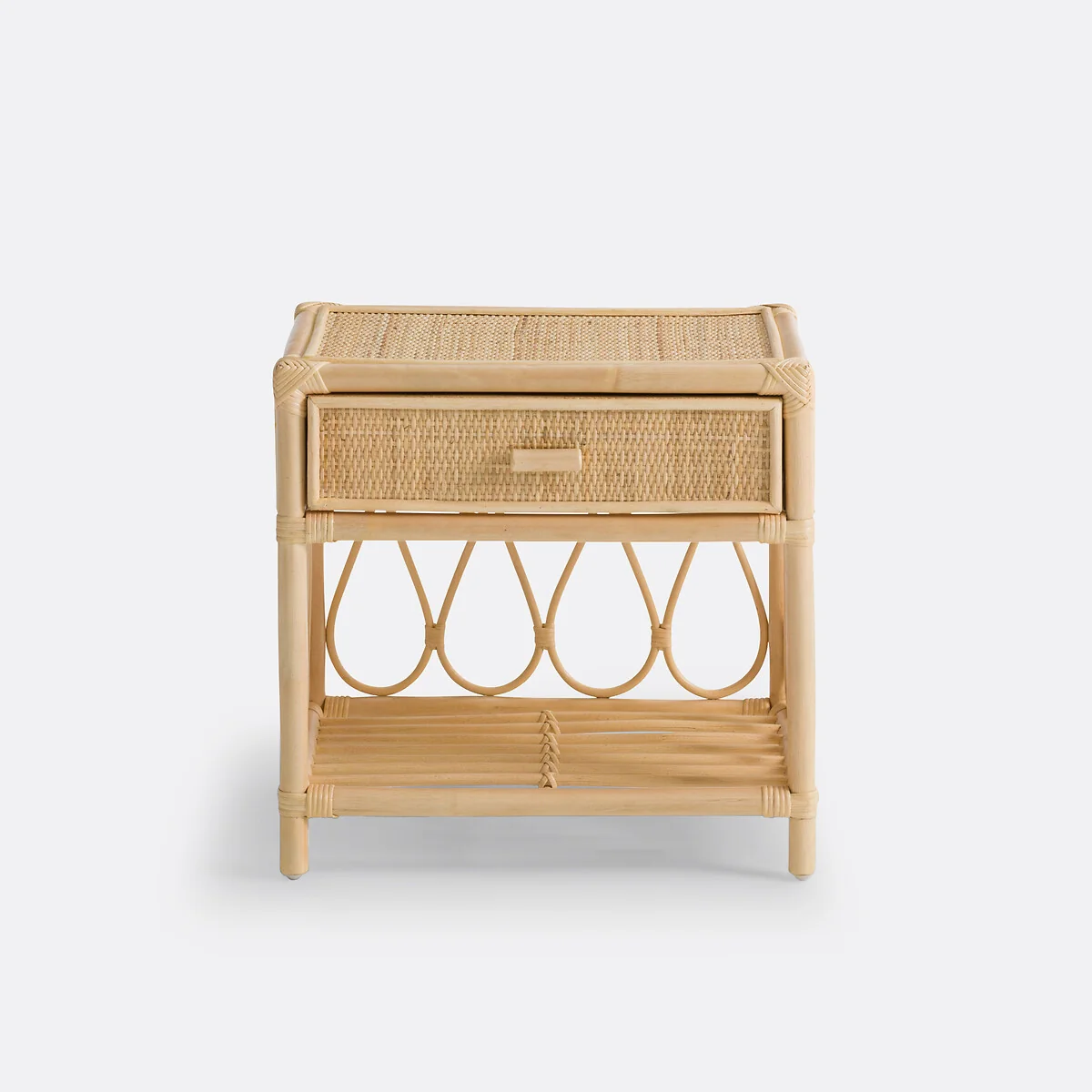 Kiara 1 Drawer and 1 Shelf Rattan Bedside Table – image 3