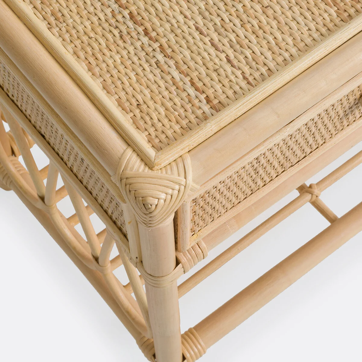 Kiara 1 Drawer and 1 Shelf Rattan Bedside Table – image 5