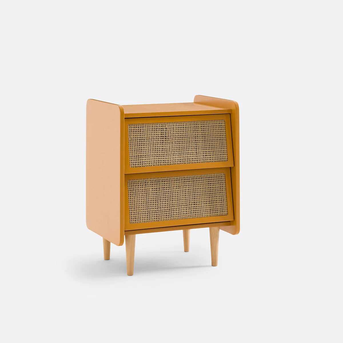 Taga 2-Drawer Cane Bedside Table – image 2