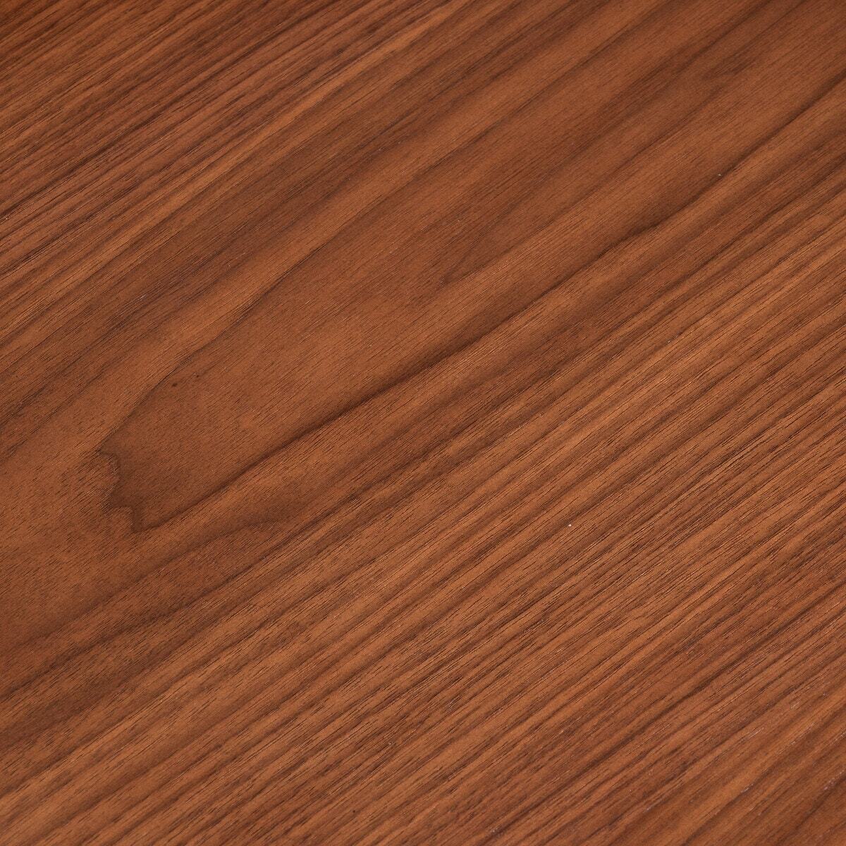 Firmo Walnut & Leather Bedside Table with Drawers – image 5