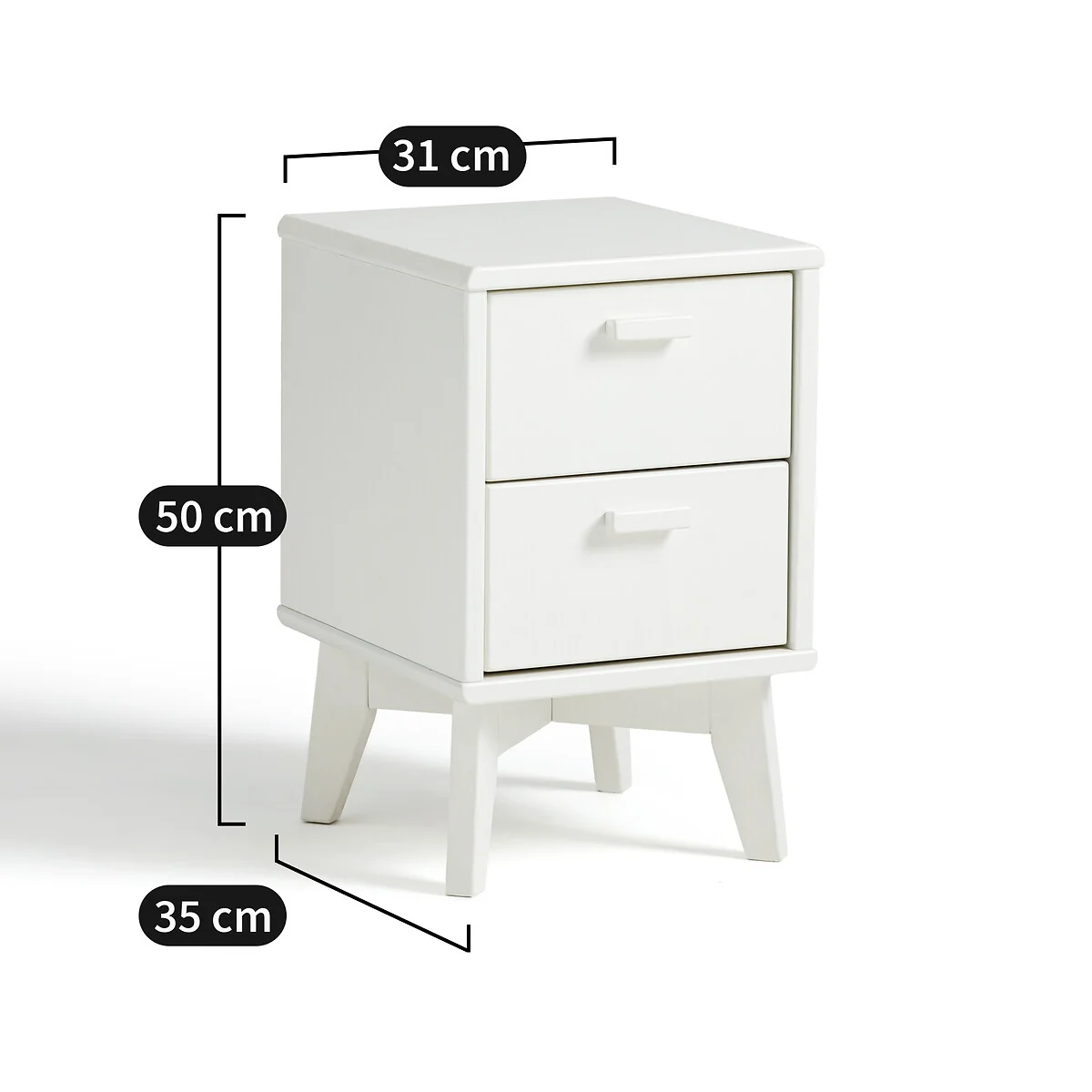 Astrid Bedside Table with 2 Drawers – image 5