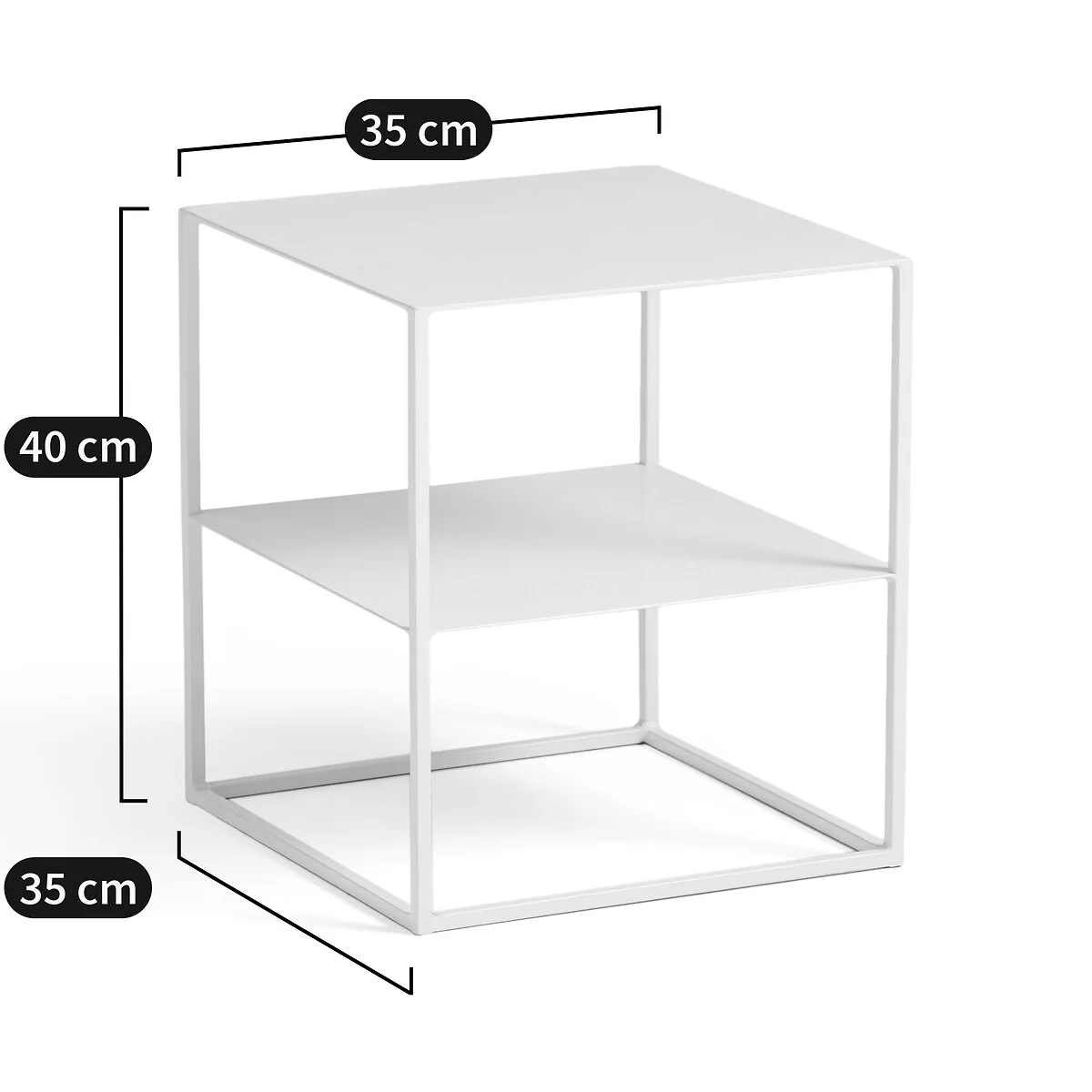 Janik 2-Level Metal Bedside Table – image 5