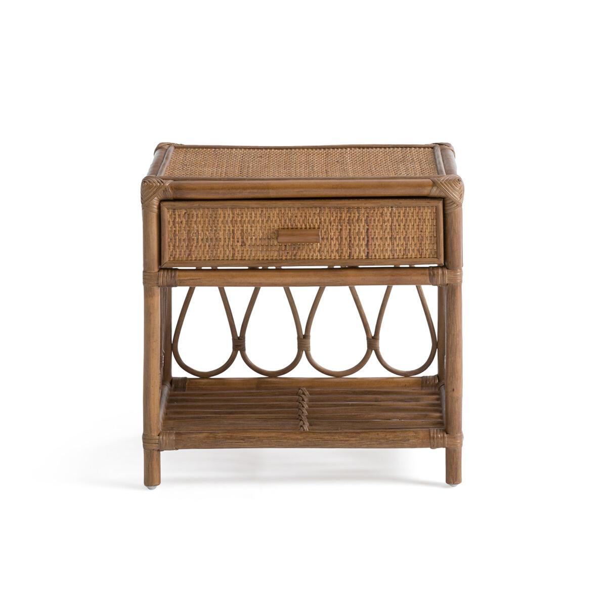 Kiara 1 Drawer and 1 Shelf Rattan Bedside Table – image 2