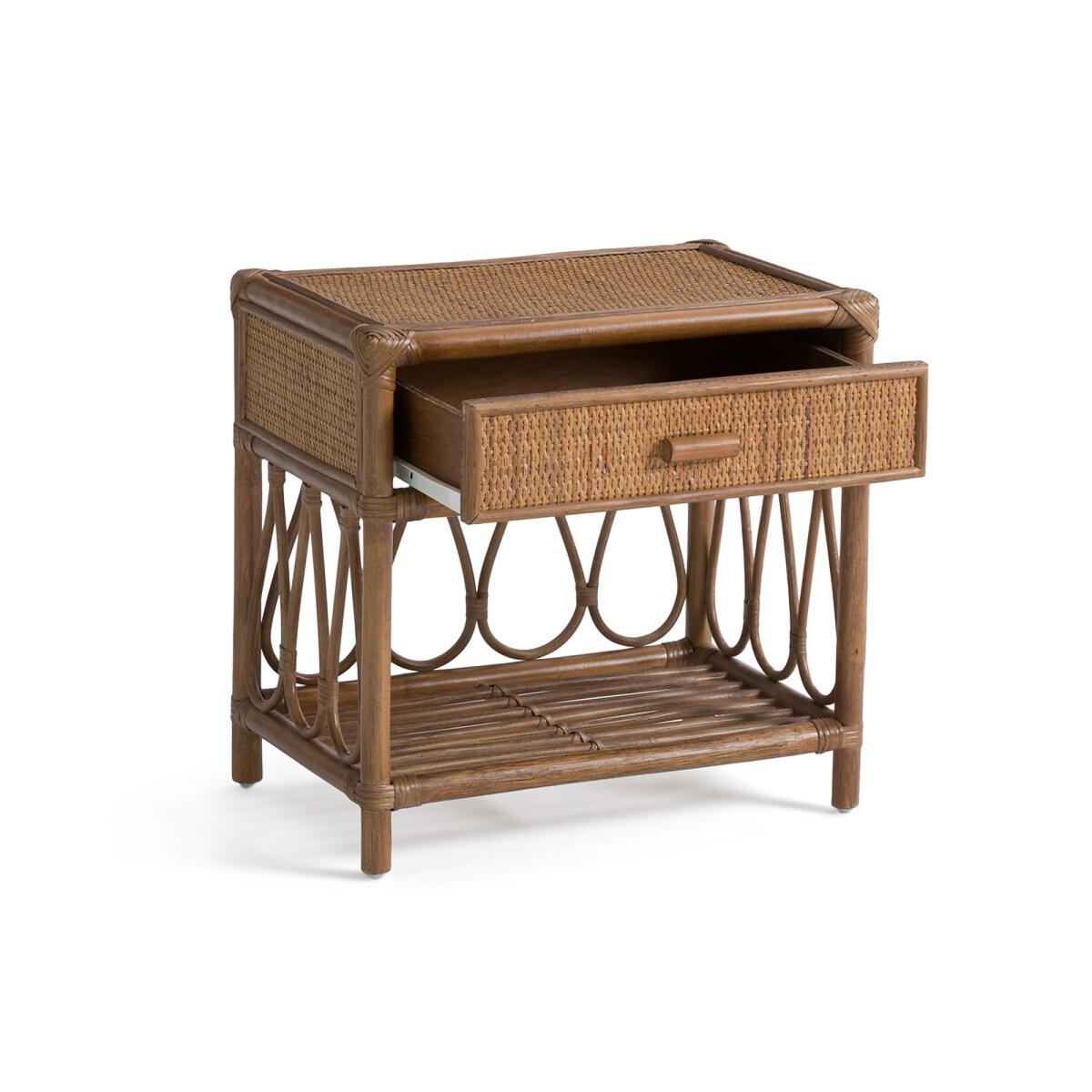 Kiara 1 Drawer and 1 Shelf Rattan Bedside Table – image 3