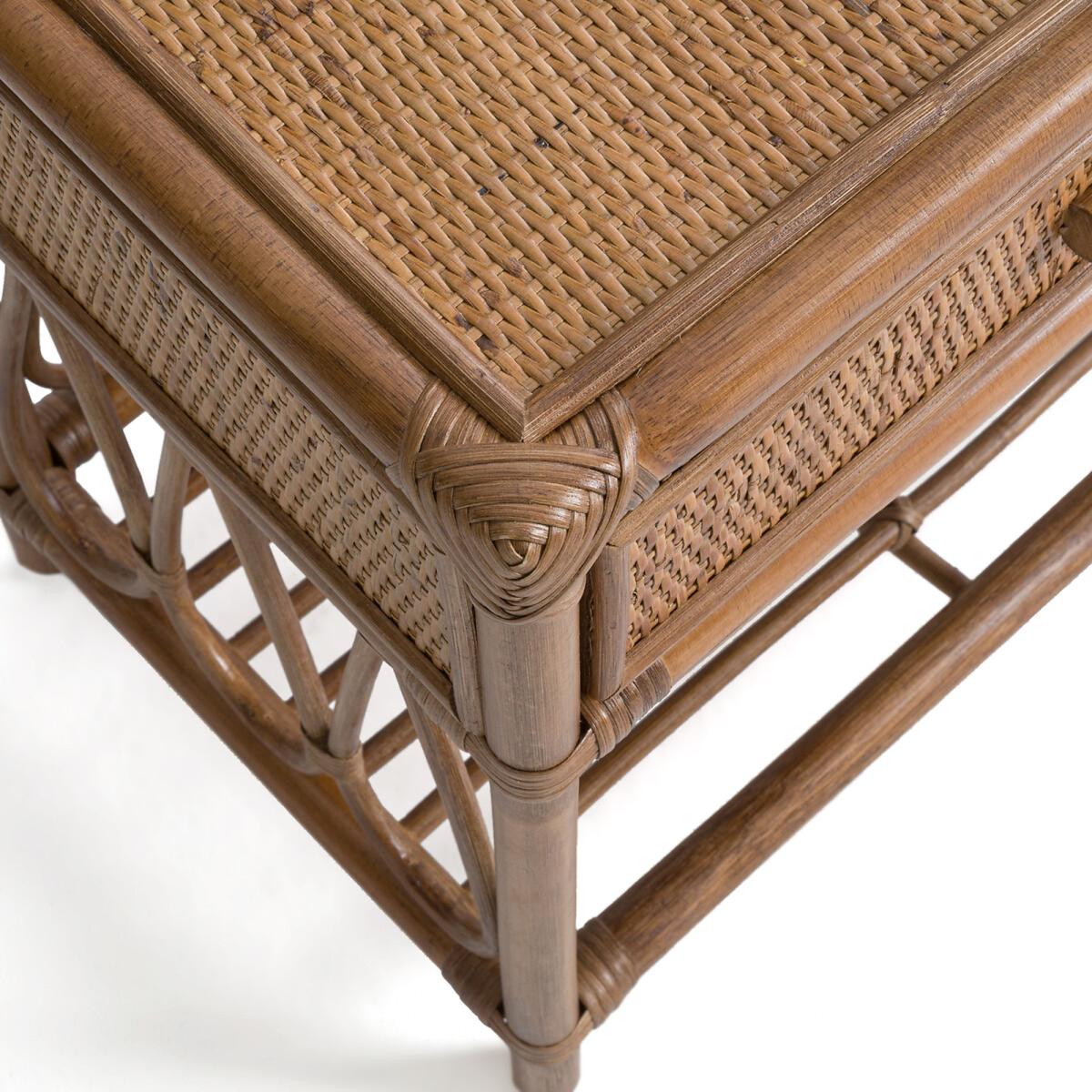 Kiara 1 Drawer and 1 Shelf Rattan Bedside Table – image 4