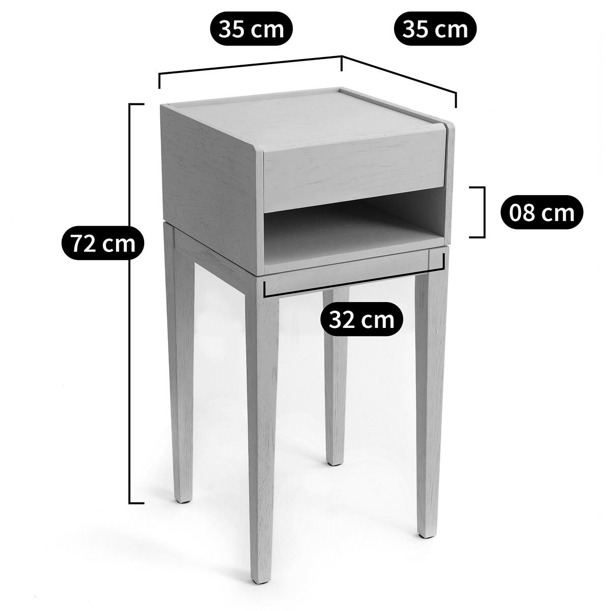 Nizou Oak Veneer Bedside Table, designed by E.Gallina – image 6