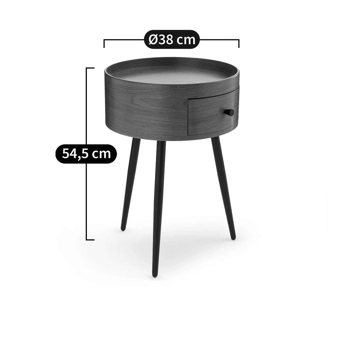 Orteo 1 Drawer Bedside Table – image 6