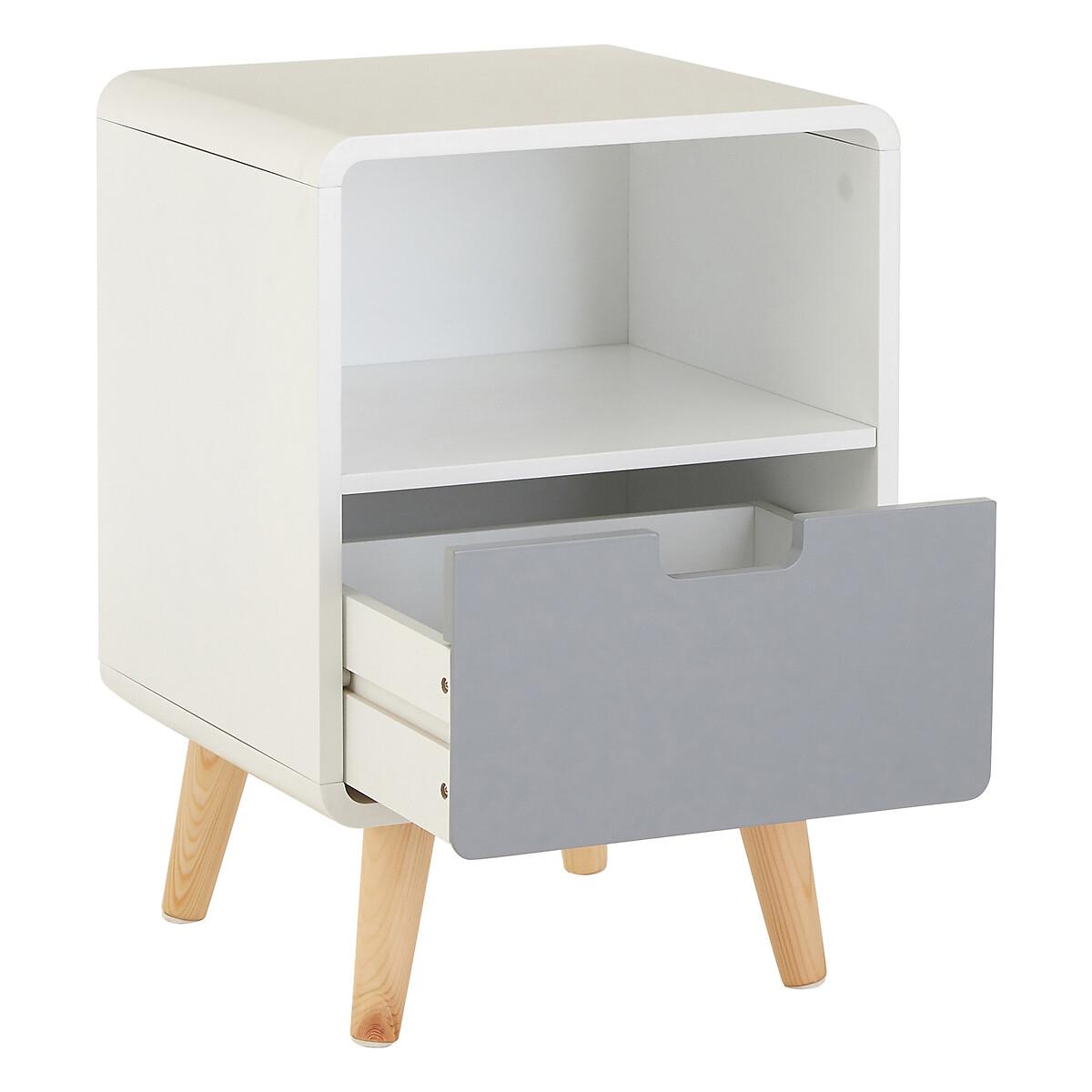 Nordic 1-Drawer Bedside Table with Shelf – image 2