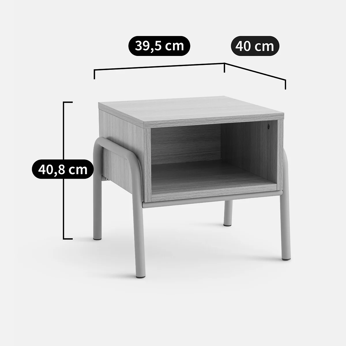 Merlin Steel Bedside Table – image 5